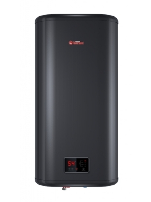 Flat vertical smart boiler, 50 litres, black