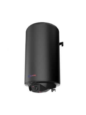 Vertical wall-mounted 80 liter storage water heater with manual operation black
