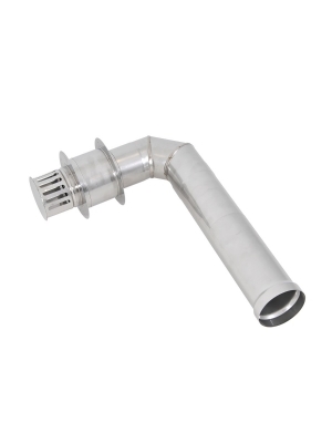 Stainless steel Wall chimney set 110 mm. Fits the TTulpe Indoor B-10 or B-11