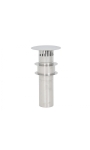 Stainless steel evacuation set with roof gland 130 mm connection, fits the  TTulpe Indoor B-14  THEFLU006 | KIIP.shop