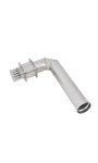 Stainless steel evacuation set with wall bushing, 120/110 mm connection  THEFLU002 | KIIP.shop
